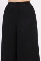 High-Rise Wide Leg Elasticated Denim Palazzo Jeans