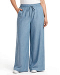 Women Blue Solid Wide  Palazzo Pants | WFPB