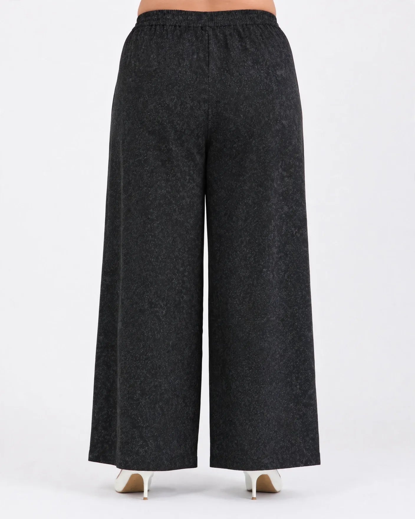 Women Black Solid Wide  Palazzo Pants | WFPP