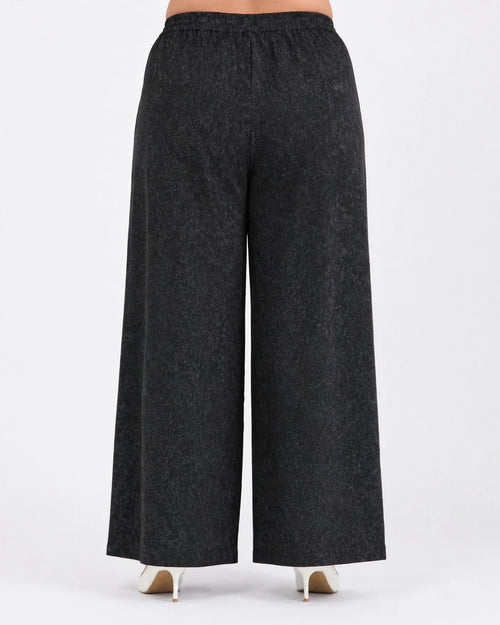 Women Black Solid Wide  Palazzo Pants | WFPP