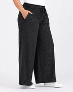 Women Black Solid Wide  Palazzo Pants | WFPP