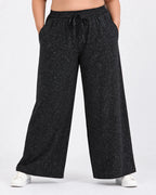 Women Black Solid Wide  Palazzo Pants | WFPP