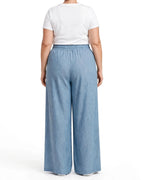 Women Blue Solid Wide  Palazzo Pants | WFPB