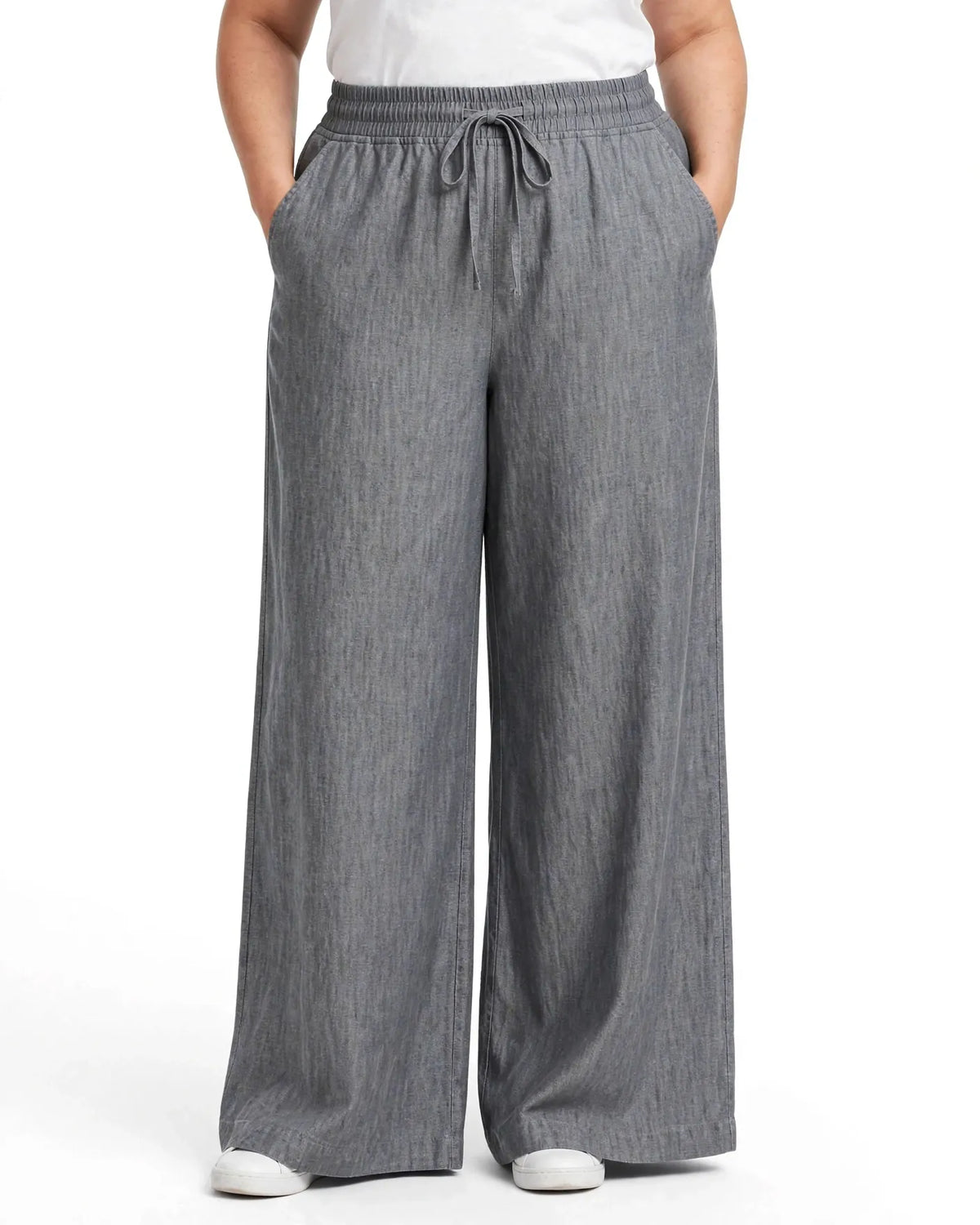 Women Grey Solid Wide  Palazzo Pants | WFPG