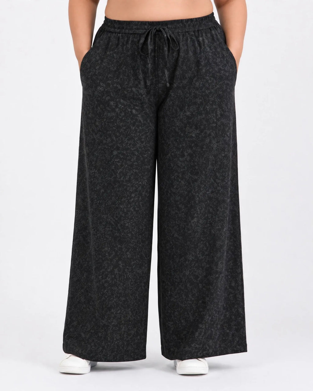 Women Black Solid Wide  Palazzo Pants | WFPP