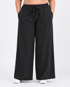 Women Black Solid Wide  Palazzo Pants | WFPP