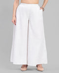 High-Rise Wide Leg Elasticated Denim Palazzo Jeans