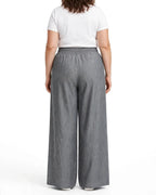 Women Grey Solid Wide  Palazzo Pants | WFPG